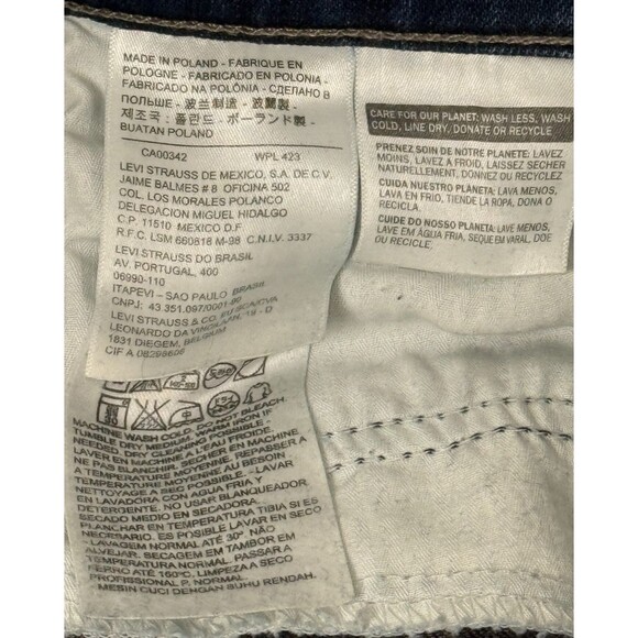 Levi's Demi Curve Skinny Jeans 27 Mid Rise Medium Wash Fade Stretch Blue Denim - Picture 5 of 5